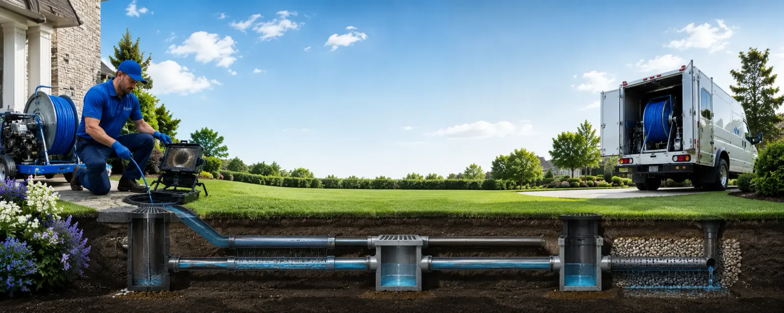 Outdoor drain cleaning information for Polk City, IA